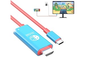 Herfair Nintendo Switch HDMI Cable 4K TV Adapter Travel Portable Dock for Switch/SwitchOLED, USB C to HDMI Docking Station with 100W Power Delivery, 6.5FT, Replacement for Bulky Original
