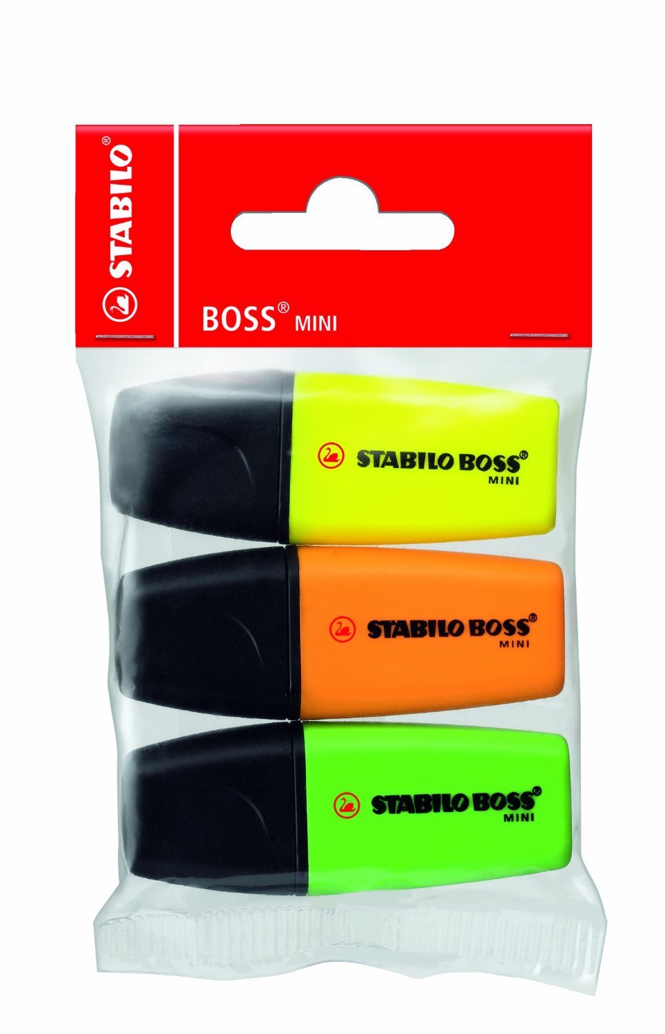 STABILO Highlighter BOSS MINI - Pack of 3 - Yellow, Green, Orange