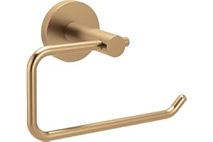 Moen Arlys Bronzed Gold Modern Single Post Toilet Paper Holder for Bathroom, Y5708BZG
