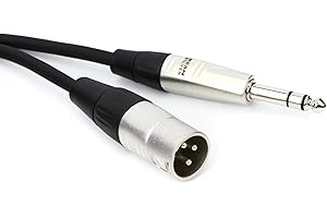 Hosa Pro HSX-001.5 Balanced Interconnect, REAN 1/4 Inches TRS to XLR3 Meter, 1.5 Feet