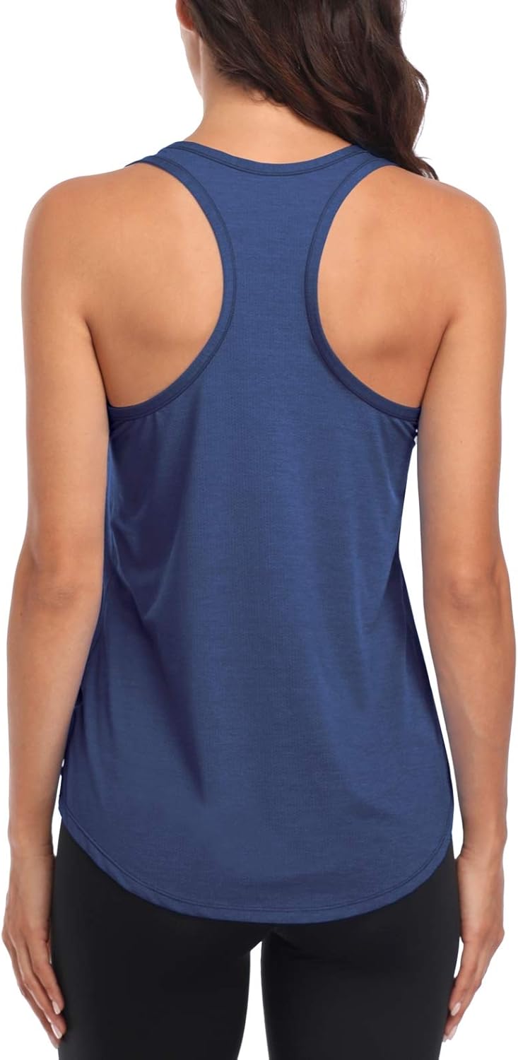 ATTRACO Racerback Tank Tops Scoop Neck Running Training Tanks Moisture Wicking: Clothing