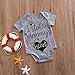 Mrs.Baker'Home Baby Boys Girls Mommy Heart Print Love Pattern Short Sleeve Summer Short Romper (0-3 Months, Gray)