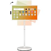 ApoloSign 32 Inch FHD Smart Portable TV on Wheels, Android 16 EDLA Certified, 128GB Storage, Built-in 15000mAh Battery, Voice Remote, Touch Screen TV with Rolling Stand for Home, Office - Gen2