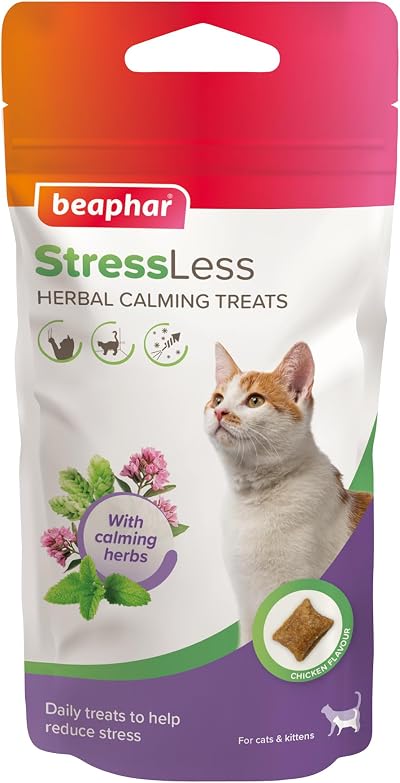 Beaphar StressLess Herbal Calming Cat Treats 35g Chicken Flavour