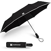 Weatherman Umbrella - Premium Small Compact Mini Umbrellas for Traveling - Windproof Umbrellaas Resists Up to 45 MPH Winds - Traveling Umbrellasa for Rain, Wind, Purse, Pocket, Backpack, Car - Portable Travel Umbrellas Easy Auto Open Close w/ Strong Fiberglass Frame