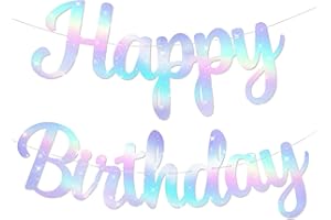 LAGYDSOVEF Pre-Strung Happy Birthday Banner No DIY Glitter Colorful Silver Happy Birthday Banner for Kids Adults Happy Birthday Sign Birthday Party Decorations Hanging Bunting Garland Backdrop