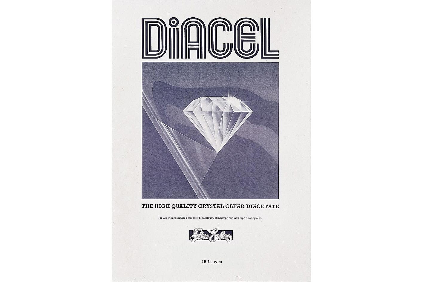 Diacel Film Acetate Sheets, Clear, A2, 250 Microns, 25 Sheets, For Use With Specialised Markers, Film Colours And Chinagraph, Crystal Clear Film
