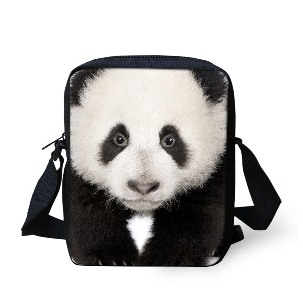 Woisttop Panda Collection Mini Crossbody Bags Small Shoulder Messenger Bag Purse Cellphone Pouch