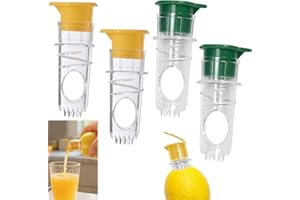Asphodelia 4PCS Lemon Squeezer,New Screw-Top Lemon Squeezer,Fast Juicing, Portable Manual Citrus Juicer, Orange Extractor wit
