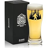 Onebttl Bigfoot Gifts for Men, Sasquatch Gifts, 15 oz Funny Beer Glass, Funny Idea for Bigfoot Sasquatch Lover, Great for Bigfoot Party - Forest