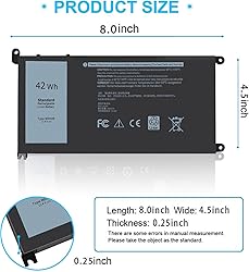 42WH WDX0R Battery for Dell Inspiron 15 5000 7000