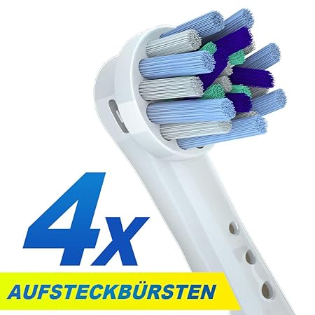CARETIST Crossaction Aufsteckbürsten für Oral B Elektrische Zahnbürsten, Cross Action Zahnbürstenaufsätze 4-er Pack