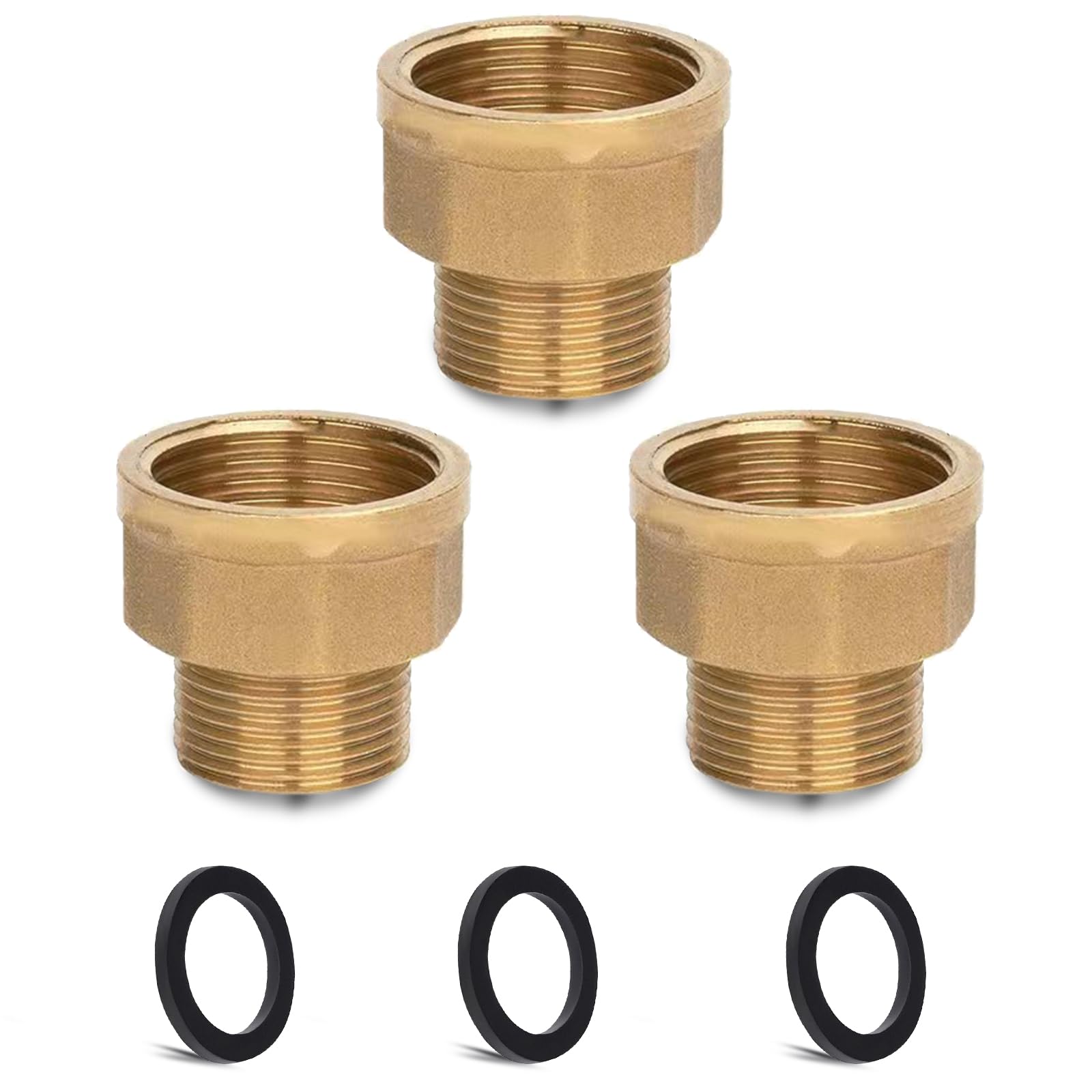 3 pcs Faucet Adapter Kit, CNYMANY Female G1 to Male G3/4 Kitchen Aerator Adapter Set Sink Faucet Adapter Connecting Garden Hose Water Filter Standard Hose via Diverter