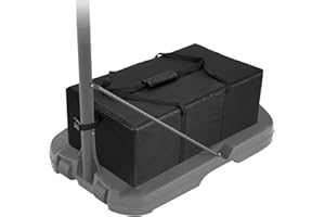 Hengme Weighted Base Anchor for Basketball Hoops - Heavy Duty Portable Sandbag Holds 300+ Lbs, 600D Waterproof Base Stabilizer for Basketball Goals - All-Weather Resistant, Black