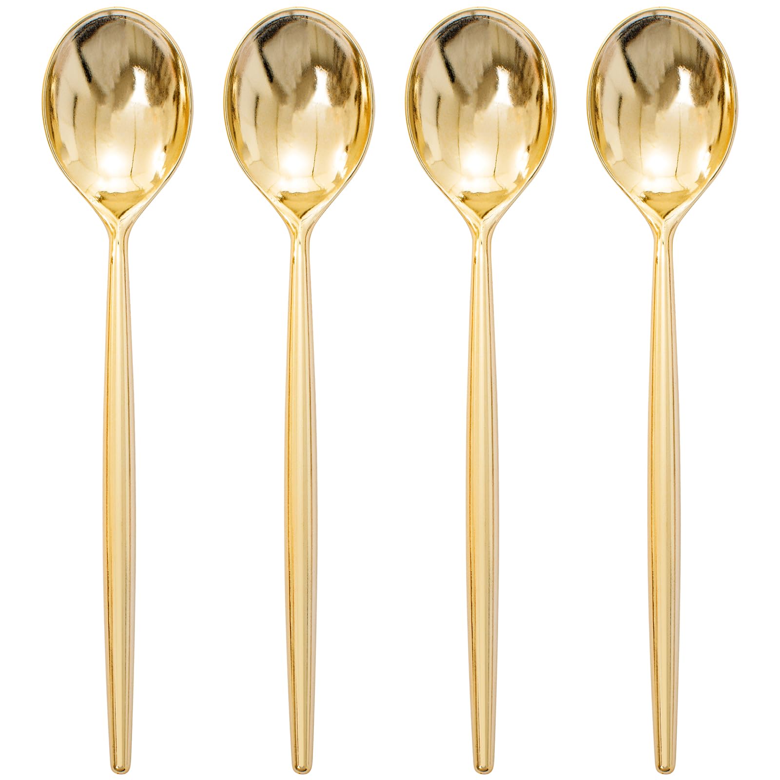 Photo 1 of I00000 90 Pcs Gold Plastic Spoons,Disposable Silverware, Gold Plastic Cutlery, Heavy Duty Disposable Spoons Perfect for Parties, Wedding & Dinners