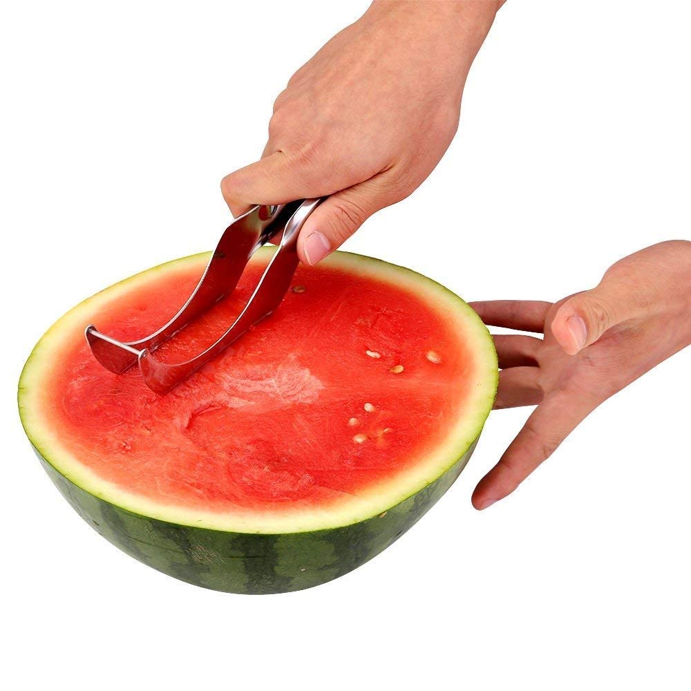 Uten Watermelon Cutter Stainless Steel, Watermelon Slicer, Fruit Knife to Cut Watermelon, Melon, Pitaya, Cantaloupe, Papaya and etc
