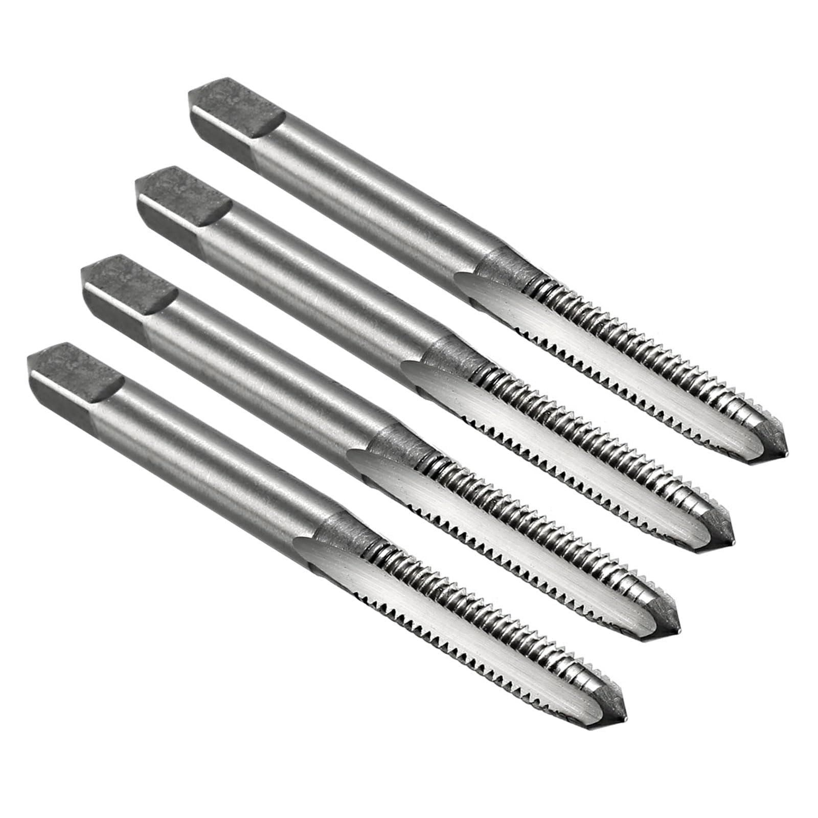 TA-VIGOR 4Pcs M6 x 1mm Metric Thread Taps, H2 High Speed Steel Straight Flute Tap Right Hand Threading Tapping Repair Tools