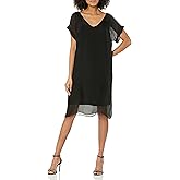 M Made in Italy Womens Simple Elegant Short Sleeve Shift Dress