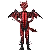 Lopbraa Dragon Costume Kids with Dinosaur Wings, Claw and Mask Set