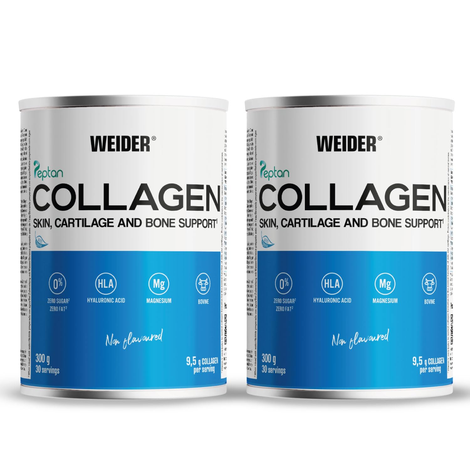Weider Duo Pack Collagen, Weider Collagen. with Hyaluronic Acid, Magnesium and Vitamin C. 100% Peptan. Zero Fat. Sugar Zero. Keto. 600g — image 1