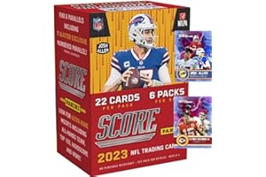 NEW 2023 Panini SCORE Factory Sealed Football Card Blaster Box w/132 Cards (Chance for Bryce Young, Stroud, Anthony Richardson Rookie Cards) - Plus Novelty Josh Allen and Patrick Mahomes Cards Pictured