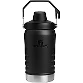 STANLEY IceFlow Fast Flow Jug, 40 oz, Black | Angled Spout Lid | Large Capacity and Leakproof for Travel and Sports | Easy Carry Handle | Insulated Stainless Steel