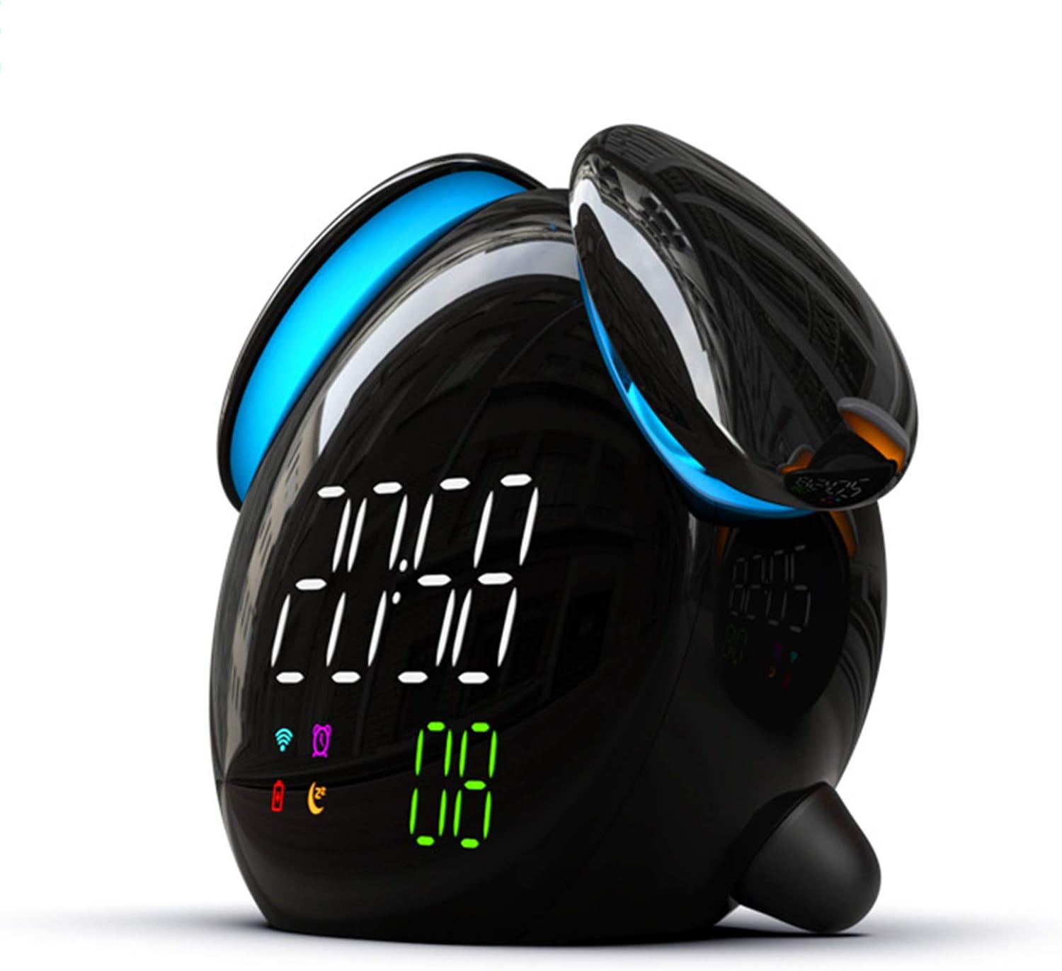 Fiaminasola Mini Wireless Charging Smart Alarm Clock USB Rechargeable
