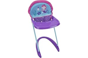 509 Crew Mermaid Doll Highchair - Kids Pretend Play Highchair w/Front Tray & Safety Harness, Feeding Playtime Ages 3+