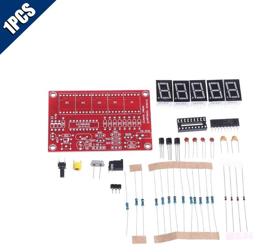 KOOBOOK 1Set 1Hz50MHz Frequency Counter Meter Crystal Oscillator Digital Tester Meter DIY Kit 5