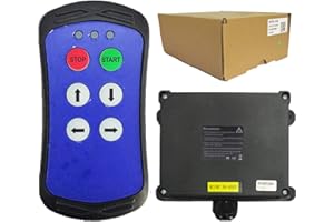 TEELODANE A400 Industrial Remote Control Wireless Crane Hoist 4 Button Truck Tailgate Switch Transmitter and Receiver 12V 24V (DC10-30V)