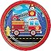 Flaming Fire Truck Theme Plates and Napkins Serves 16 With Birthday Candles