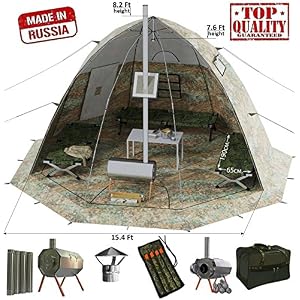 Russian-Bear Winter Tent with Stove 