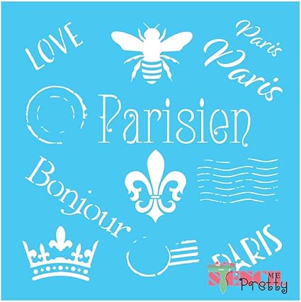 Amazon フランス語スタンプパターンステンシル Queen Bee Fluer De Lis Multipack L Xl Mg Smp My8 Stencil Me Pretty ホーム キッチン 通販