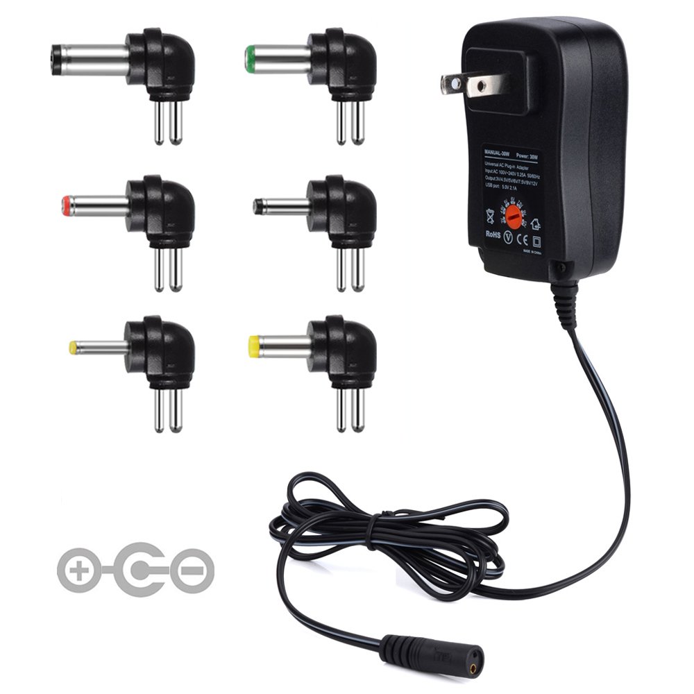 [Negative Polarity] SoulBay Universal Charger AC/DC Adapter Switching Power... eBay