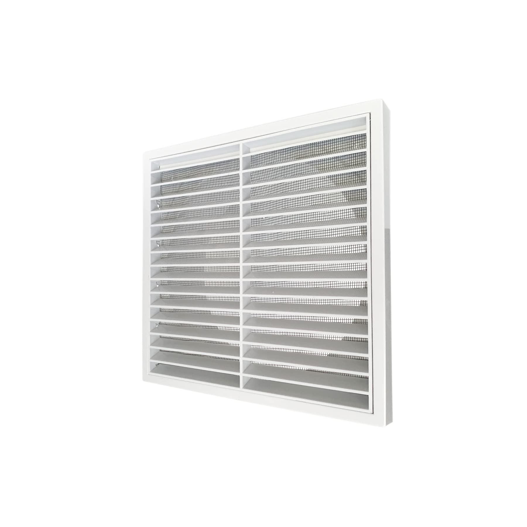 GEFONG Plastic Louvred Wall Grille 8 inch 200mm with Anti-Insect Mesh for Ceiling Extractor Fan Bathroom Air Vent Cover for Tumble Dryer Ventilation Cooker Hood Ducting White 1 Pcs