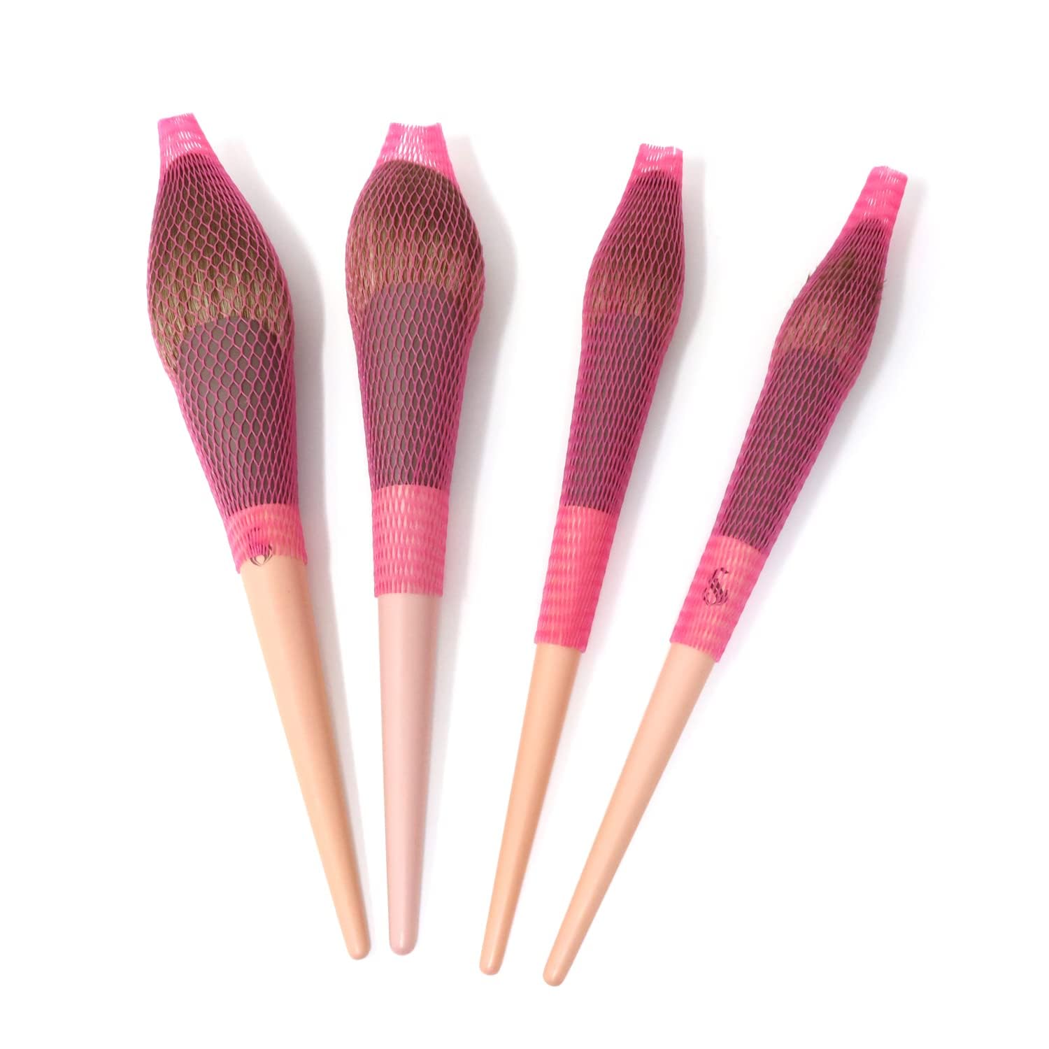 Photo 1 of "100PCS Sweet Pink Makeup Brush Mesh Cover Expandable Makeup Brush Protector Cosmetic Tools for Brush, Tassels"