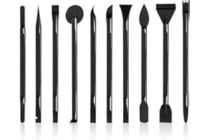 HAIKING Electronics Repair Tool, 10 Pcs Set Plastic Spudger Pry Tool Kit for Electronic Product Disassembly Repair (Black)