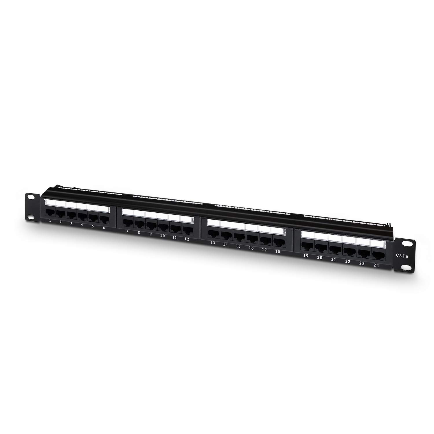 AISENS A141 – 0308 – PATCH PANEL 24 RJ45 ports (19, 1U, Dual IDC) Black