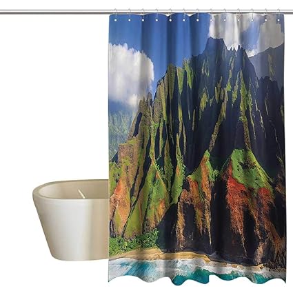 Amazon Com Marymunger Hawaiian Decorations Shower Curtain With