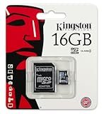 Kingston SDC4/16GB - Tarjeta de memoria micro SDHC de 16 GB (4 MB/s), negro