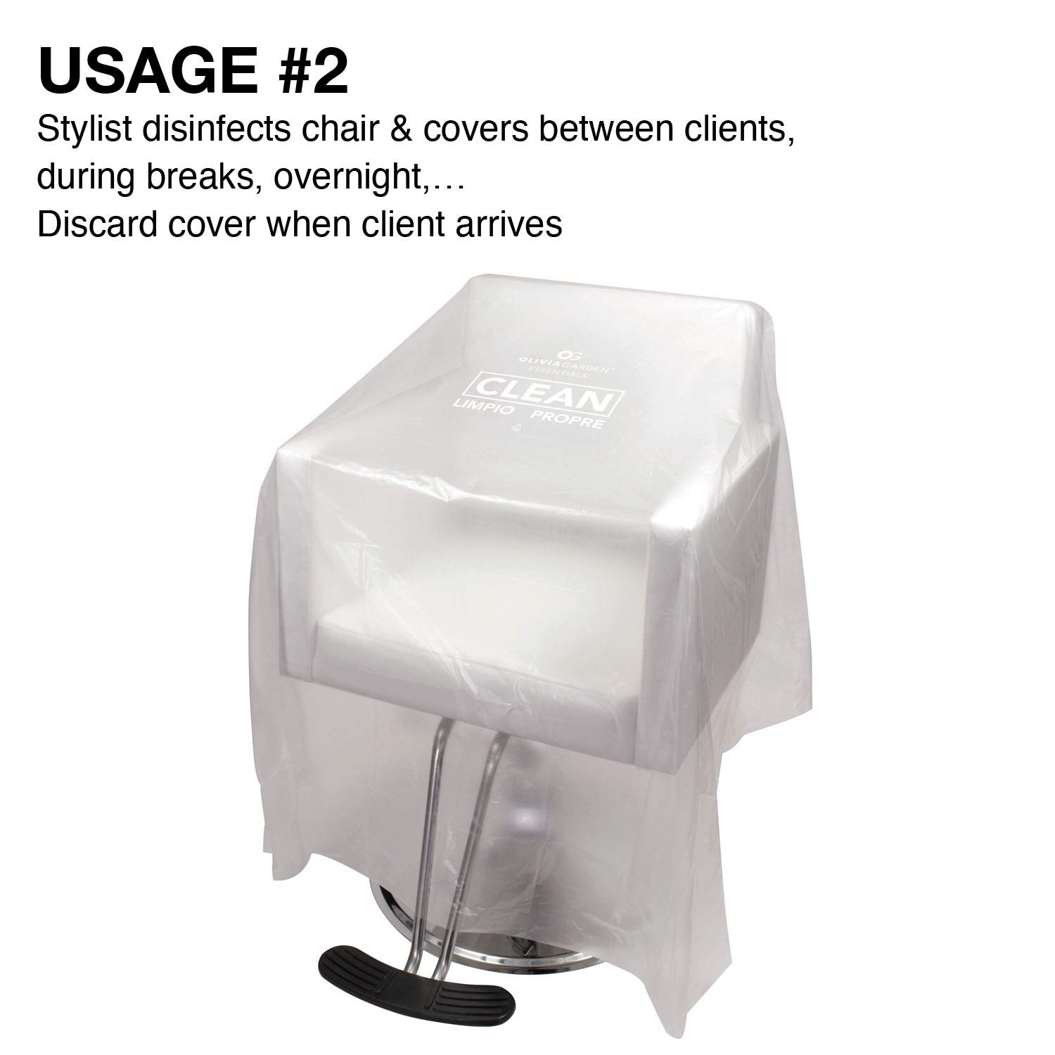 Clear Tear Resistant Disposable Chair Covers (71" x 59") for Salons, Spas, Barbers, and Others 25pk: Beauty