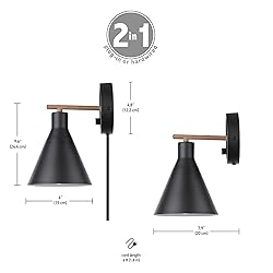 GLOBE Electric 51725 1-Light Dimmable Plug-in or