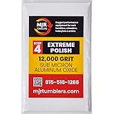 MJR Tumblers 12,000 Grit Aluminum Oxide Rock Polish Powder, 1 lb Extreme Fine Final Stage Rock Tumbler Polish, Stone Polishing Compound for Rotary &amp; Vibratory Tumblers, Lapidary Finish