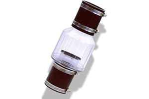 CCTP 2 Inch Sump Pump Check Valve - Water Pump Accessories, Fits 2" Schedule 40 Pipe, Includes Steel Clamps for 7-1/4" Gap, Spring-Loaded Flapper, Quiet Design, Reduces Water Hammer Noise