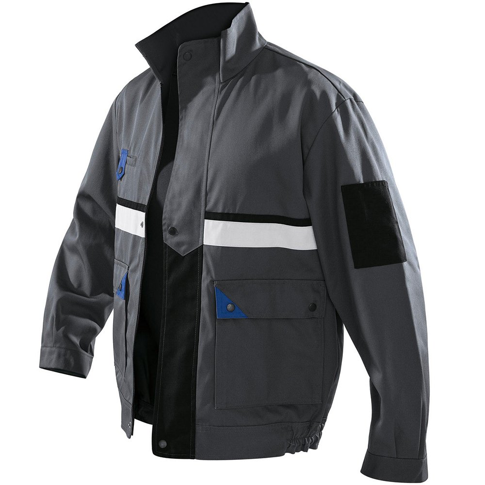 Kubler 11135803-9646-58 Size 58"Classiq Brand X" Jacket - Anthracite/Cornflower Blue