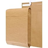 Fuyoooo 25 Pcs Catalog Envelopes Large Kraft Envelopes 10 x 15 Inches Large Mailing for Office Home Documents Magazines Photos Storage Organizing(Brown Kraft)