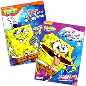 Amazon.com: Spongebob Squarepants Coloring Book Set (2 Coloring Books ...