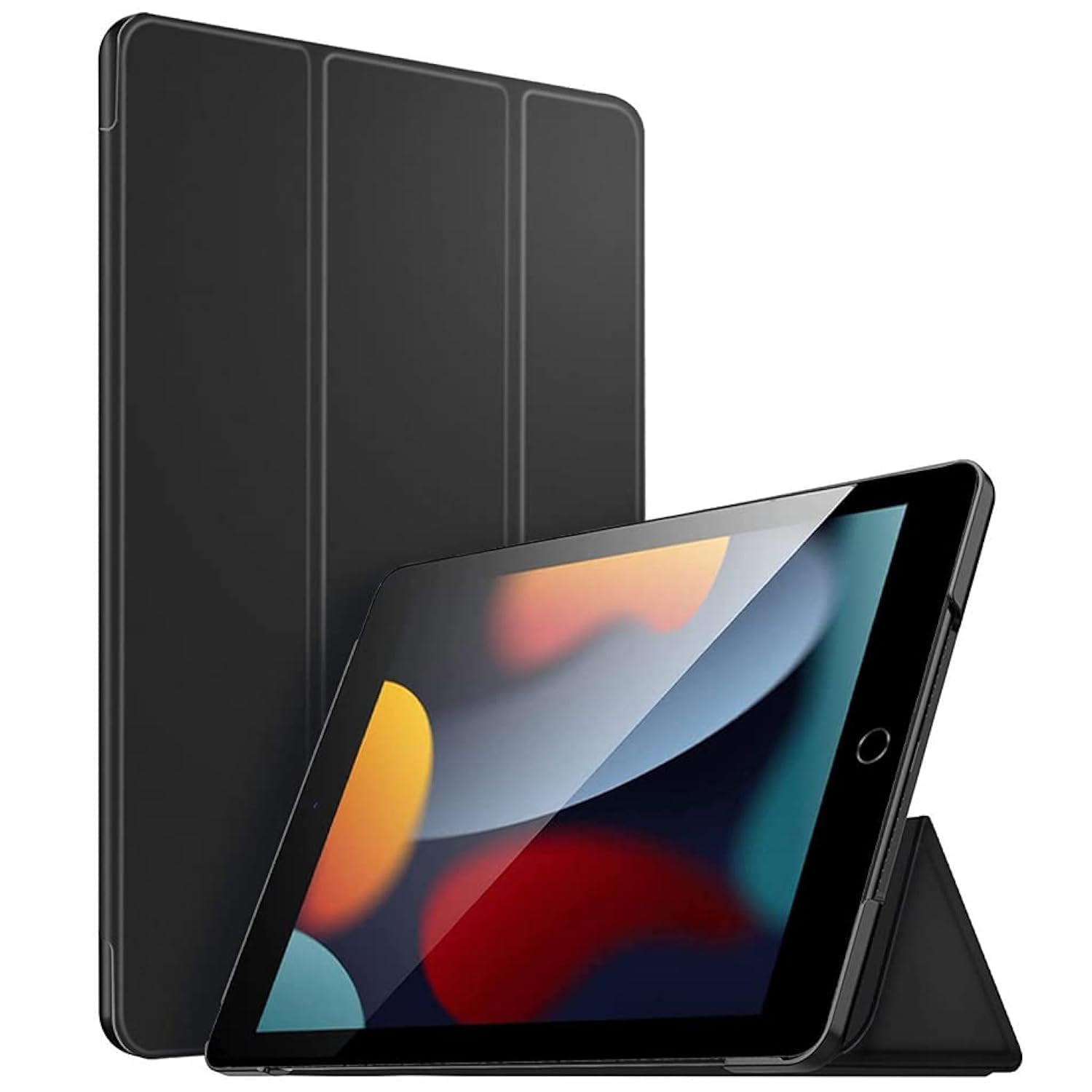 For Apple iPad 10.2 inch 9th/ 8th/ 7th Generation, Smart Magnetic Stand Case, Leather Cover with Magnetic Closure, Anti-Scratch and Lightweight Case (2021/2020/2019) (Black)