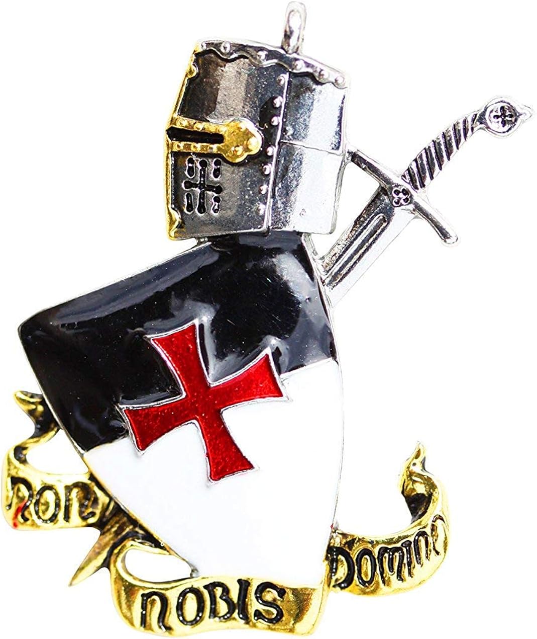 Non Nobis Domine - for Bravery Chivalry and Selflessness - The Talismans of The Knights Templar Pendant Necklace Collection