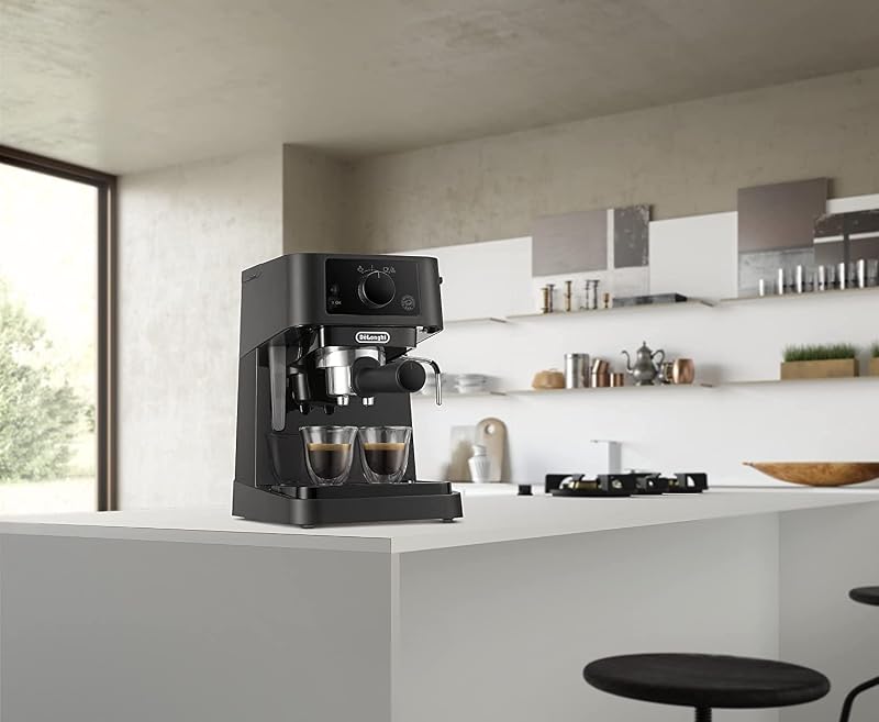 De'longhi stilosa advanced ec235.bk - cafeteira com bomba com pressão de 15 bar, 1100 w, 1l, preta